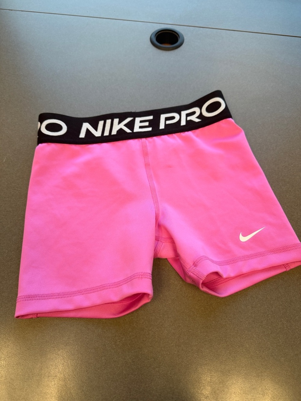 Girls Barbie Pink Nike Pro Spandex Shorts
